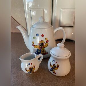 Clown Themed Kids Mini Tea Set